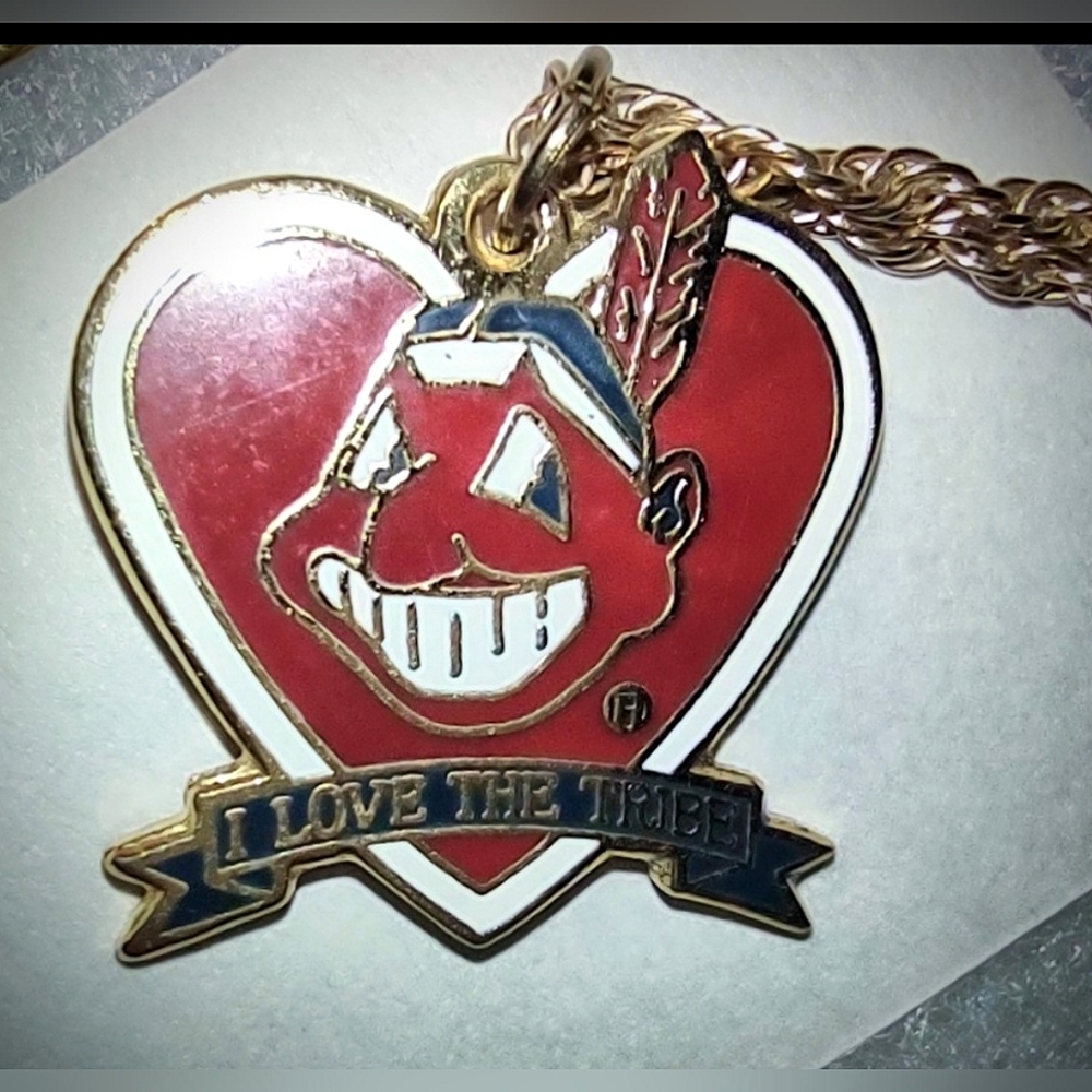 Cleveland Indians Team Chief Wahoo Original Souvenir Pendant Cross-posted Copy